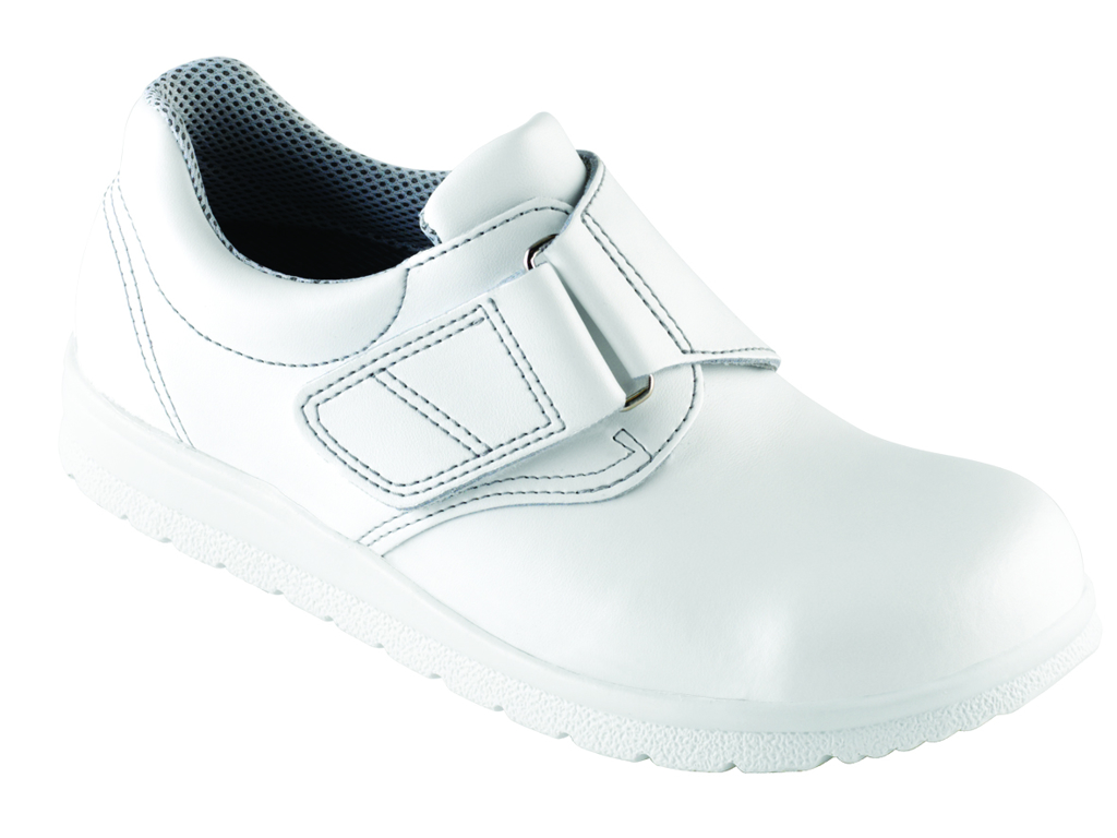 Arbejdssko m/velcro hvid str 35