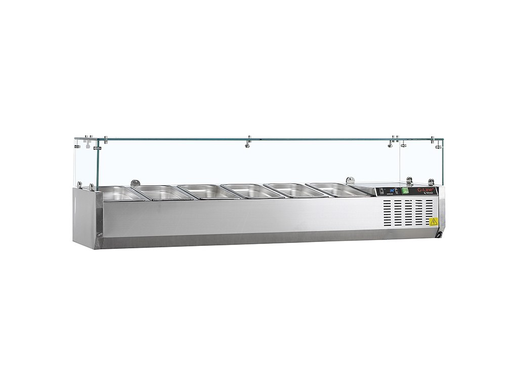 Køleopsats GN1/4 x6 RF m/ glas top