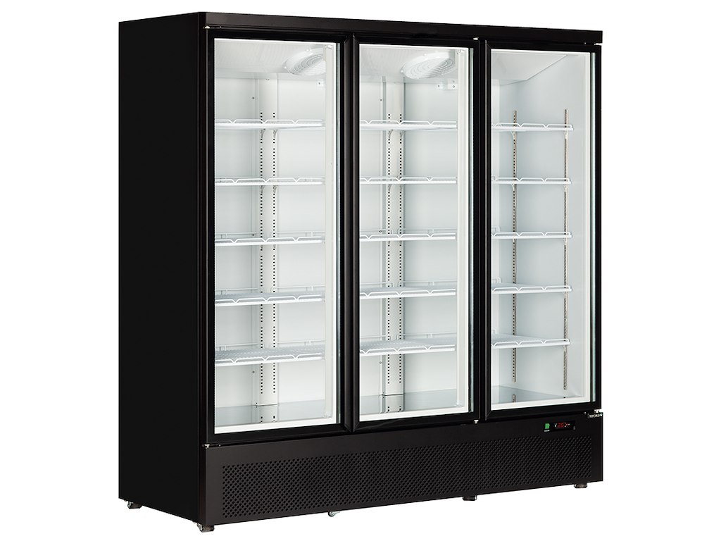 Displaykøleskab 1264ltr 3 låger Sort/Hvi